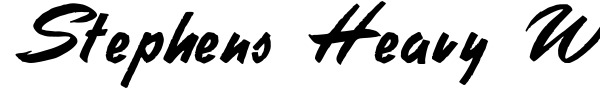 Stephens Heavy Writing font preview